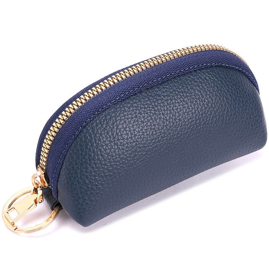 Mini Car Key Bag Large Capacity Soft Leather Coin Purse(Blue) - Car Key Cases by buy2fix | Online Shopping UK | buy2fix