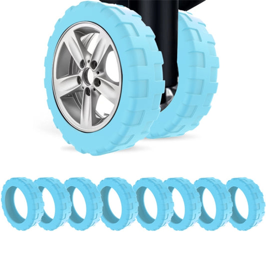 8pcs /Set Luggage Wheel Silicone Protective Cover Swivel Chair Wheel Sound Reducing Cover, Size: Large 5-7cm Wheels(4 Generation Luminous Blue) - Accessories by buy2fix | Online Shopping UK | buy2fix