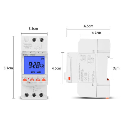 SINOTIMER TM928SBKL 85-265V 30A  1 Second to 168 Hours Programmable Electronic Time Switch - Switch by SINOTIMER | Online Shopping UK | buy2fix