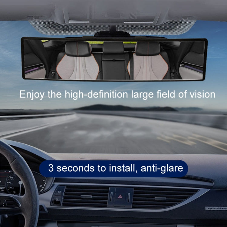 Car Rearview Mirror Snap-on HD Anti-fog Anti-dazzle Wide Angle Curved Mirror, Size: 28.5x7cm - Interior Mirrors by buy2fix | Online Shopping UK | buy2fix