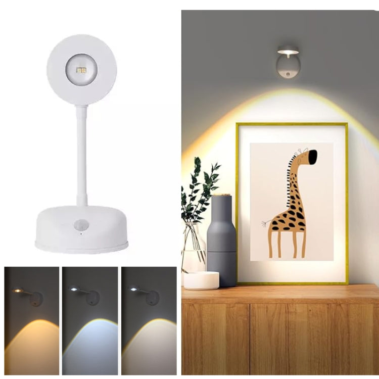 Rechargeable LED Motion Sensor Wireless Spotlight Dimmable Picture Light 1200mAH(White) - Sensor LED Lights by buy2fix | Online Shopping UK | buy2fix