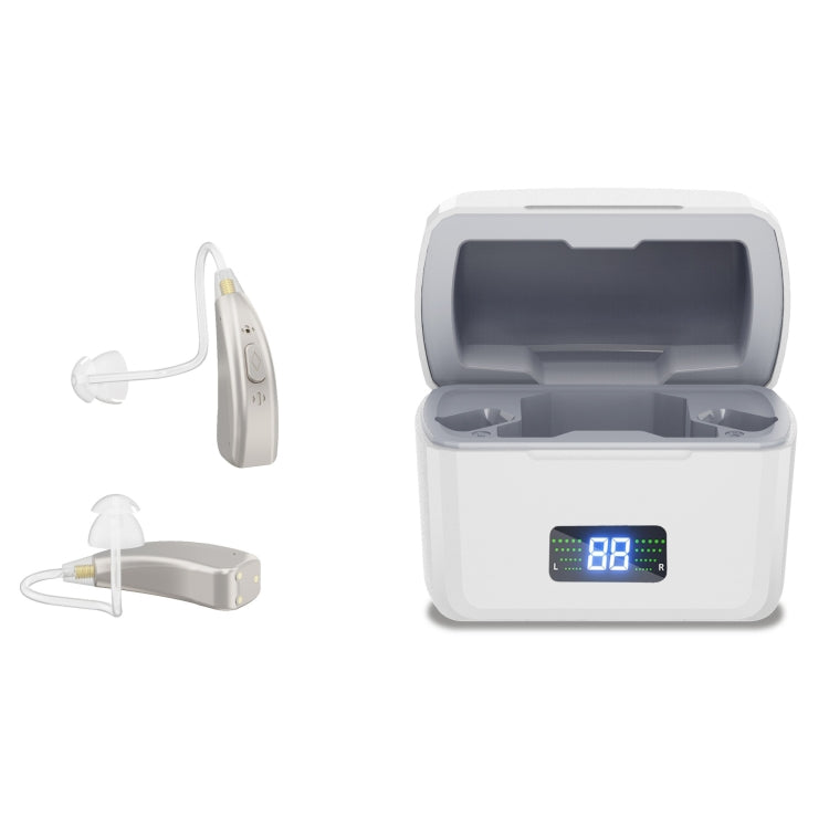 Z-126  Rechargeable Digital Display Hearing Aid Ear-hanging Sound Amplifier(Silver) - Hearing Aids by buy2fix | Online Shopping UK | buy2fix