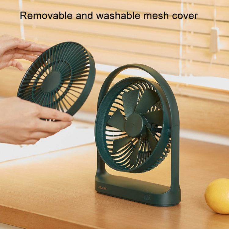 JisuLife FA19 4000mAh Wireless Rechargeable Desktop Mini Fan Silent Portable Fan(Green) - Electric Fans by buy2fix | Online Shopping UK | buy2fix