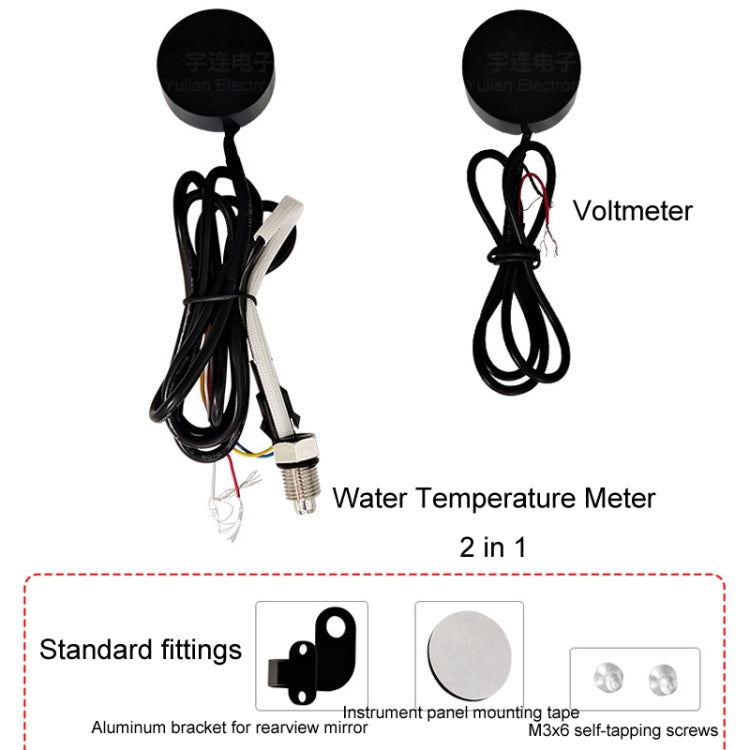 Morfayer Motorcycle Dual Display Intelligent Alarm Power Meter, Model: Water Temperature Meter(Random Color Delivery) - Electrical Instruments by Morfayer | Online Shopping UK | buy2fix