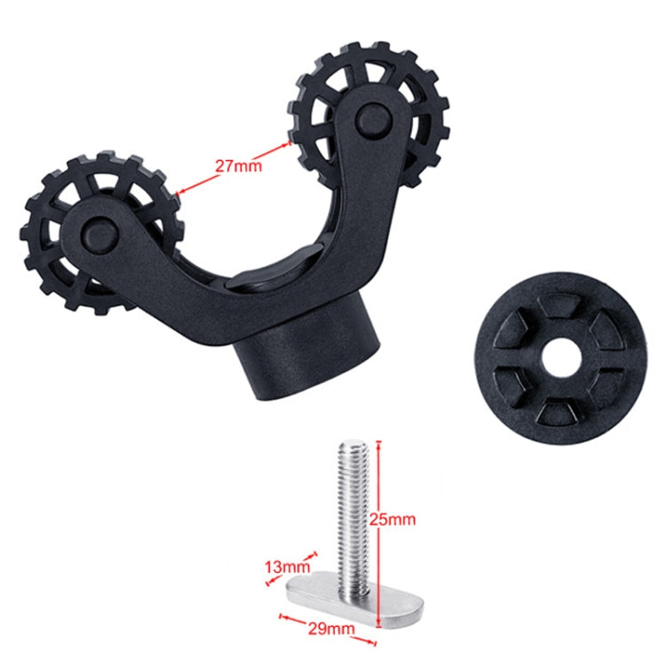 Canoe Paddle Fishing Rod Holder Rail Bracket Kayak Accessories, Specification: 25 Roller Paddle Clamp - Marine Accessories & Parts by buy2fix | Online Shopping UK | buy2fix