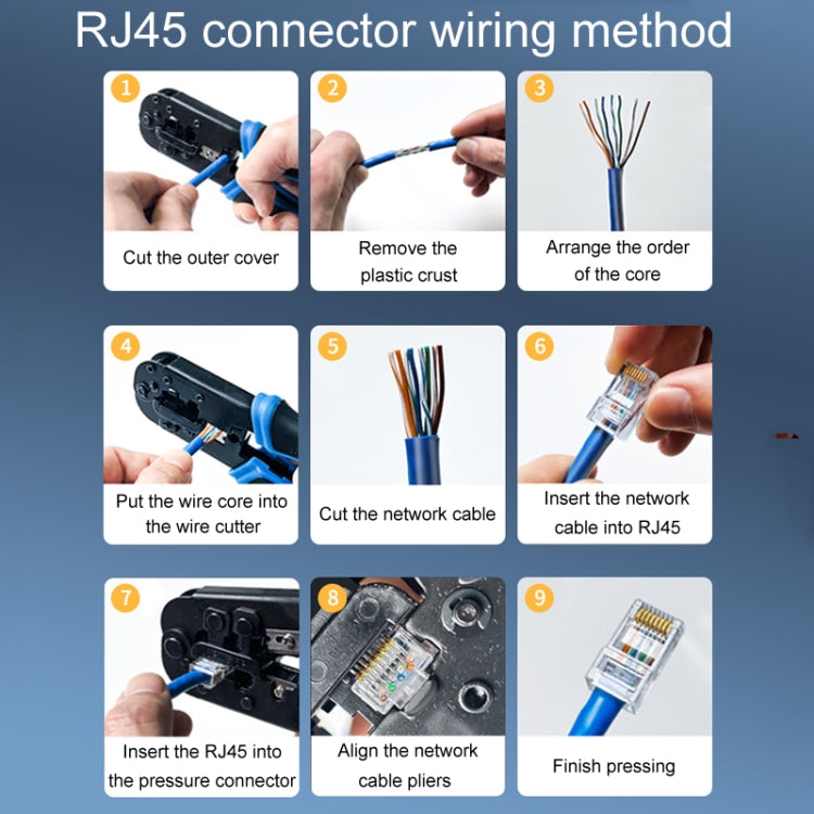 3U 100pcs / Can JINGHUA S688 Gigabit Transport Cabling Extruded Super Cat6 Dual Shield RJ45 8P8C Connector - Lan Cable and Tools by JINGHUA | Online Shopping UK | buy2fix