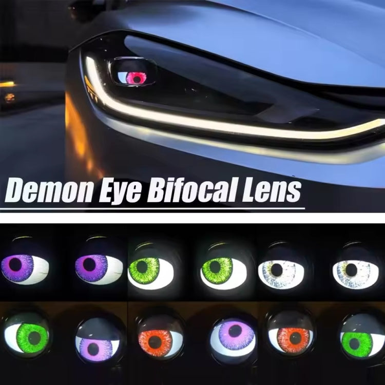 3-inch Car Motorcycle LED Demon Eye Light Modification(8 Modes With Lens) - Decorative Lights by buy2fix | Online Shopping UK | buy2fix