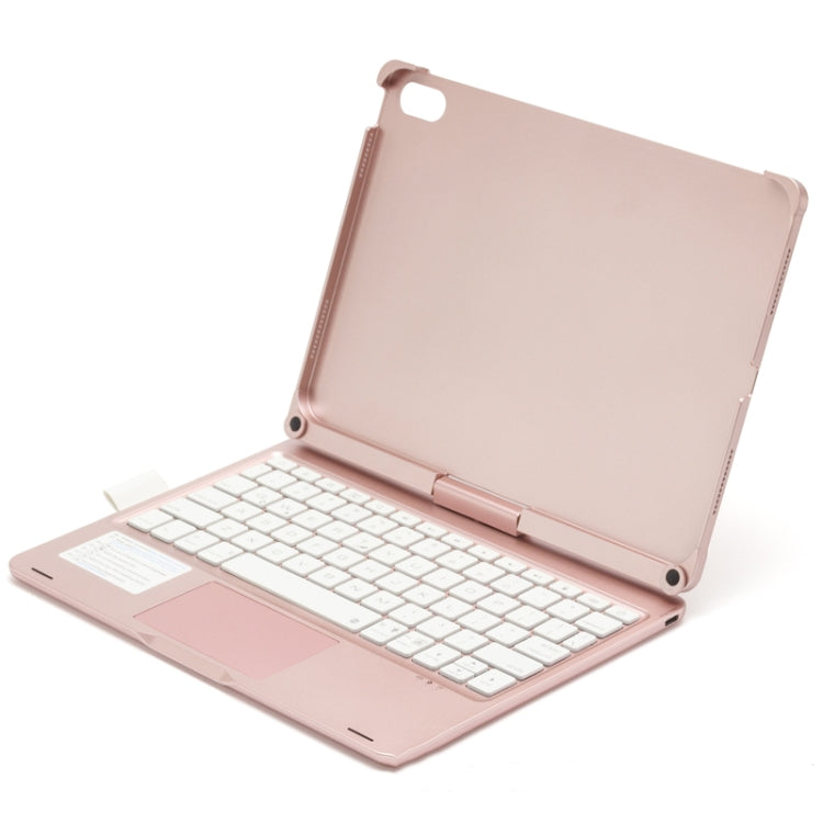 For iPad 10th Gen 10.9-inch 2022 Tablet Bluetooth Keyboard With Backlight 360 Degree Rotation(Rose Gold) - Universal by buy2fix | Online Shopping UK | buy2fix