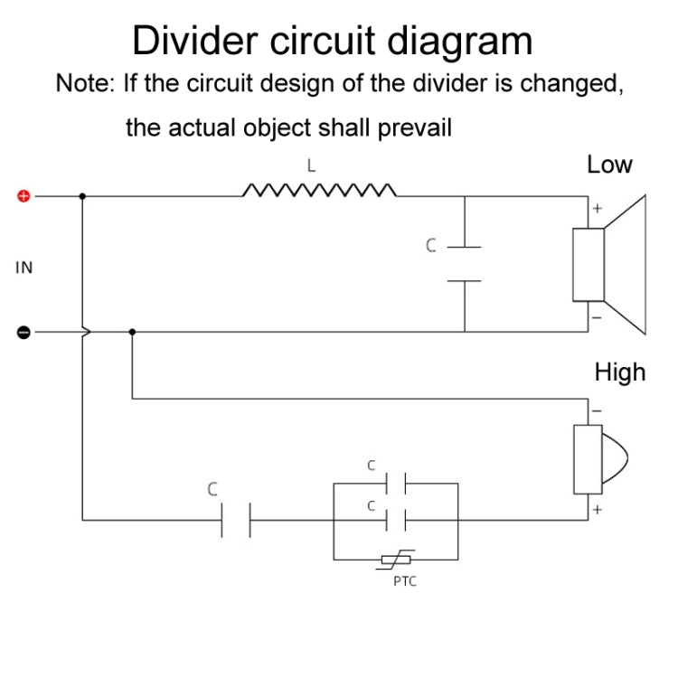 D224 High And Low 2-Way Audio Crossover Bookshelf Speaker Conversion Divider - Audio Crossover by buy2fix | Online Shopping UK | buy2fix