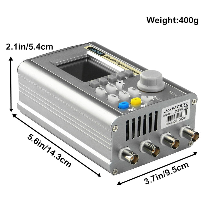 JUNTEK Programmable Dual-Channel DDS Function Arbitrary Waveform Signal Generator, Frequency: 15MHz(US Plug) - Other Tester Tool by buy2fix | Online Shopping UK | buy2fix