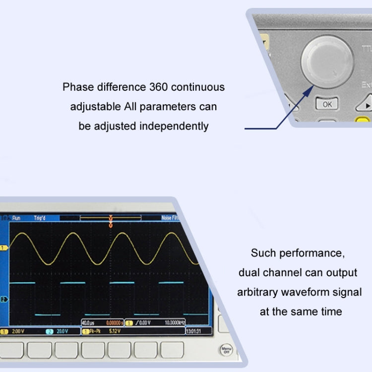 JUNTEK Programmable Dual-Channel DDS Function Arbitrary Waveform Signal Generator, Frequency: 30MHz(UK Plug) - Other Tester Tool by buy2fix | Online Shopping UK | buy2fix