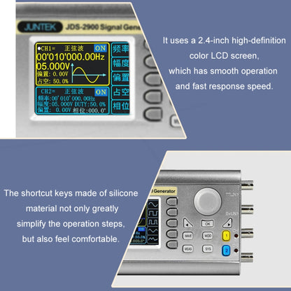 JUNTEK Programmable Dual-Channel DDS Function Arbitrary Waveform Signal Generator, Frequency: 40MHz(US Plug) - Other Tester Tool by buy2fix | Online Shopping UK | buy2fix