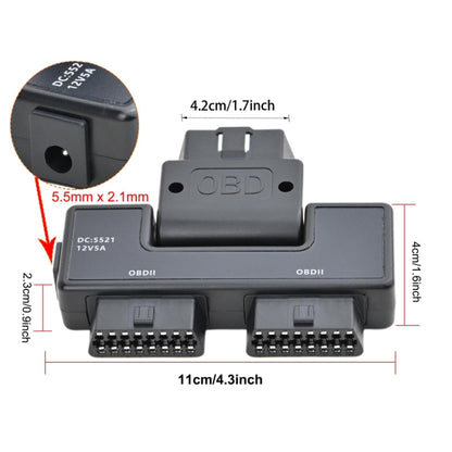 H015 OBD2 Automotive Universal 16Pin 1 To 2 Adapter - Cables & Connectors by buy2fix | Online Shopping UK | buy2fix