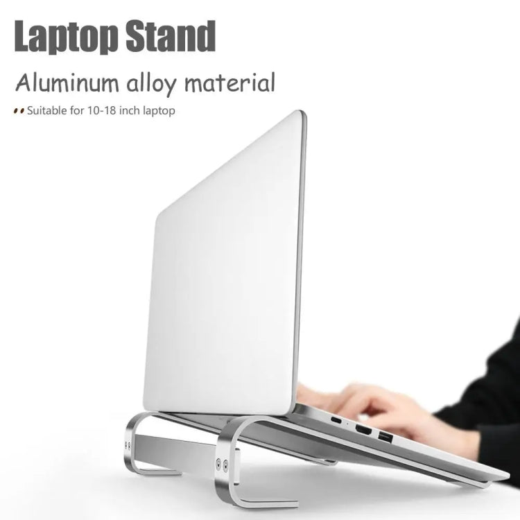 Aluminum Alloy Desktop Laptop Stand(Silver) - Laptop Stand by buy2fix | Online Shopping UK | buy2fix