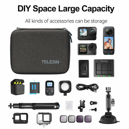 TELESIN Sports Camera Accessories Storage Bag For GoPro HERO / DJI Action / Insta360 etc. - Carry Cases by TELESIN | Online Shopping UK | buy2fix