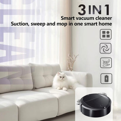 Intelligent Sweeper Robot Home Automatic 3 In 1 Integrated Cleaning Machine Vacuum Cleaner, Style: Rechargeable Black - Robot Vacuum Cleaner by buy2fix | Online Shopping UK | buy2fix