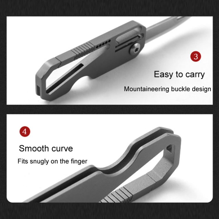 Multifunctional Titanium Keychain Outdoor Portable Defense Mini Folding Knife, Style: With Steel Ring - Key Rings by buy2fix | Online Shopping UK | buy2fix