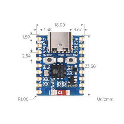 Waveshare ESP32-C6 Mini WiFi 6 & Bluetooth 5 Dual Processors Development Board, Spec: Zero - Boards & Shields by Waveshare | Online Shopping UK | buy2fix