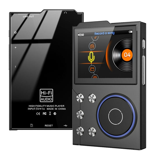 2.4 Inch HIFI Bluetooth Music Player DSD256 Mastering Sound Quality Walkman, Memory: 16GB+32GB(Black) - MP3 Player by buy2fix | Online Shopping UK | buy2fix