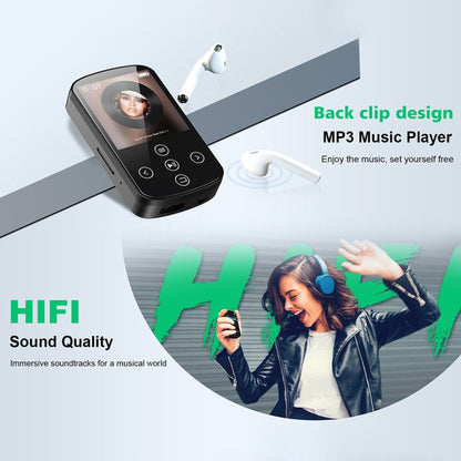 MP3 Bluetooth Music Player HIFI Sports Clip Touch Screen MP4, Memory: 128GB(Black) - MP3 Player by buy2fix | Online Shopping UK | buy2fix