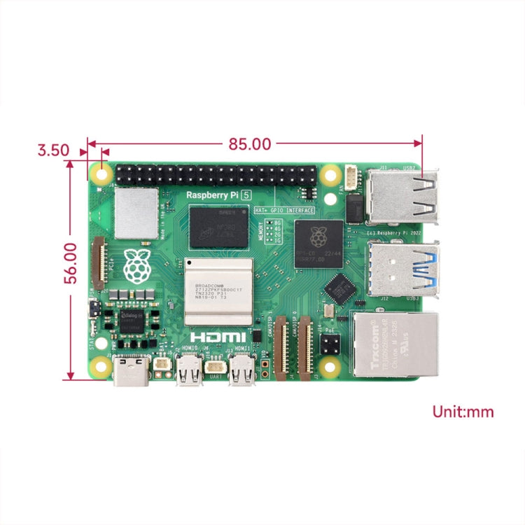 Waveshare For Raspberry Pi 5 2.4GHz Quad-Core BCM2712 Processor Development Board, Spec: 2GB - Raspberry Pi Accessories by Waveshare | Online Shopping UK | buy2fix