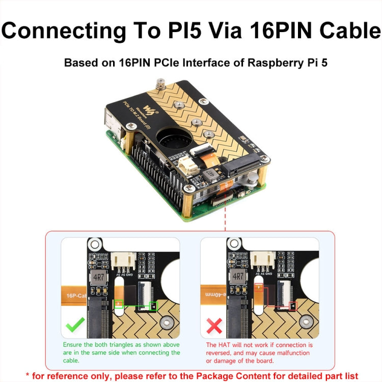 Waveshare For Raspberry Pi 5 PCIe To M.2 Adapter Board Support NVMe Protocol(27709) - Raspberry Pi Accessories by Waveshare | Online Shopping UK | buy2fix