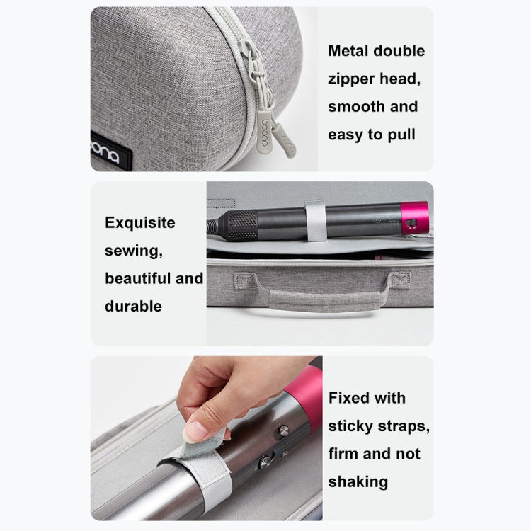 Baona BN-F037 For Dyson HS05 HS01 Large-capacity Handheld Curling Iron Storage Bag(Black) - For Dyson Accessories by Baona | Online Shopping UK | buy2fix