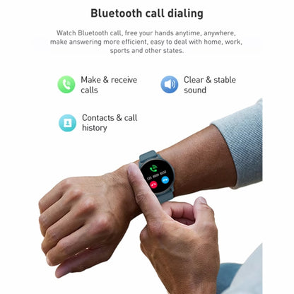 Bluetooth Talk Smartwatch Multi-Function Monitor Heart Rate / Blood Pressure / Blood Oxygen / Sleep(Blue) - Smart Watches by buy2fix | Online Shopping UK | buy2fix