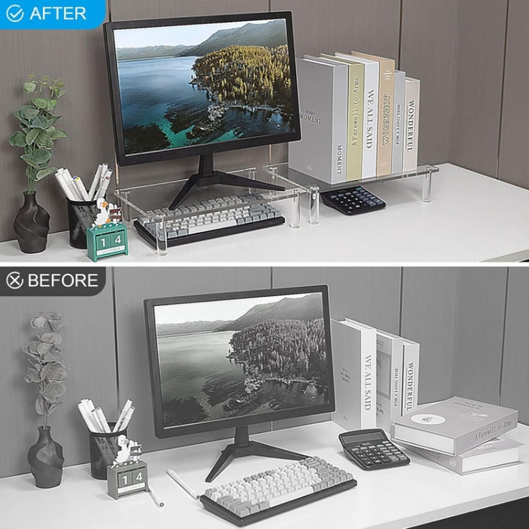 YX136 Desktop Acrylic Laptop / Printer Raised Stand - Laptop Stand by buy2fix | Online Shopping UK | buy2fix