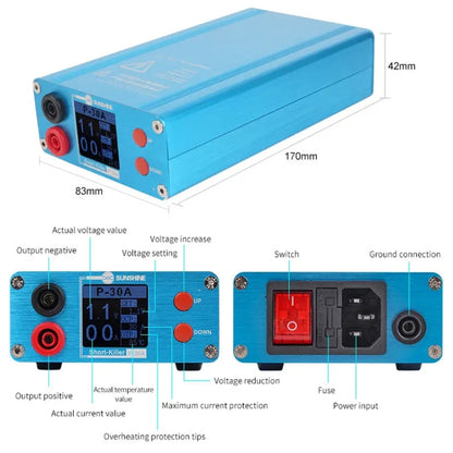 SUNSHINE P-30A Smart Anti-Burning Universal Mobile Phone Component Repair Motherboard Fault Detector, EU Plug - Test Tools by SUNSHINE | Online Shopping UK | buy2fix