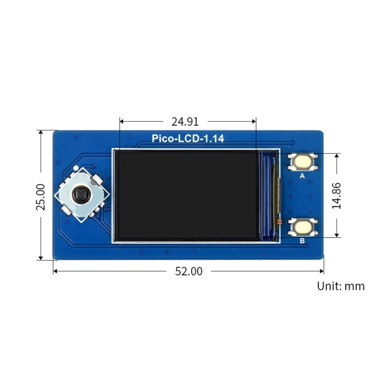 Waveshare 19340 For Raspberry Pi Pico 1.14inch 65K Colors LCD Display Module - LCD & LED Display Module by Waveshare | Online Shopping UK | buy2fix