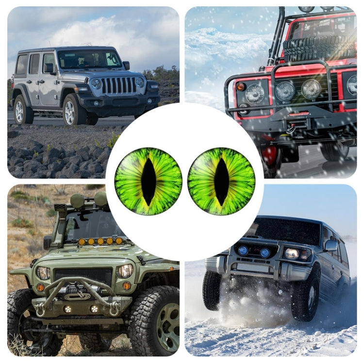 1pair Beast Eyes Headlight Decorative Stickers Off-Road Vehicle Front Lights Stereo Decals, Style: 1 - Lamp Decoration by buy2fix | Online Shopping UK | buy2fix