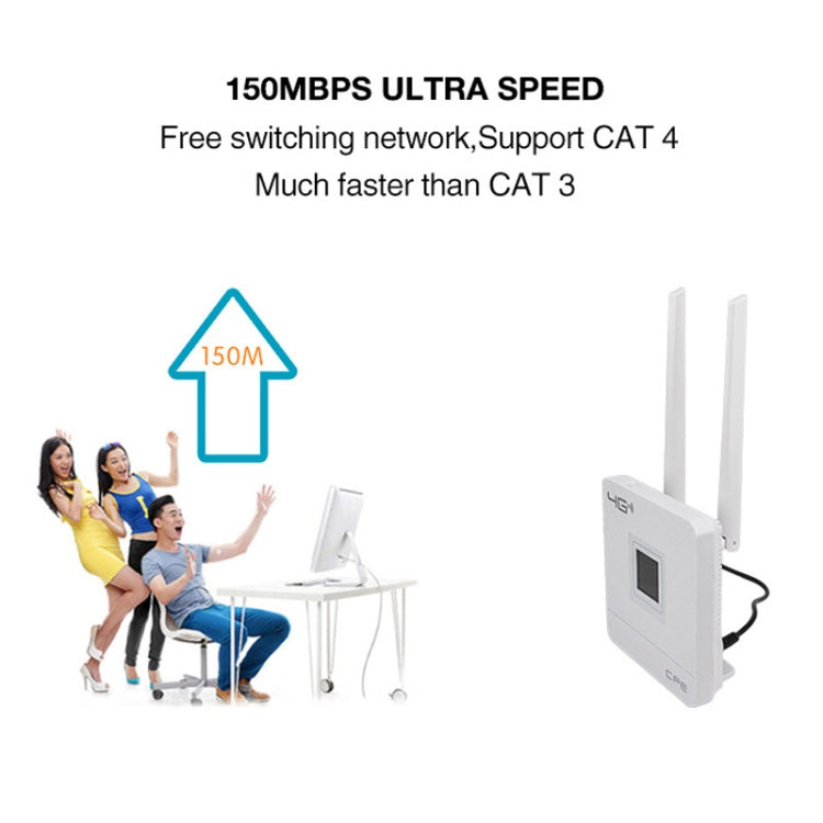 Asian Version B1/3/5/38/39/40/41 4G LTE CPE Colorful Screen Router Triple Network Plug and Play Mobile Router, EU Plug - Wireless Routers by buy2fix | Online Shopping UK | buy2fix