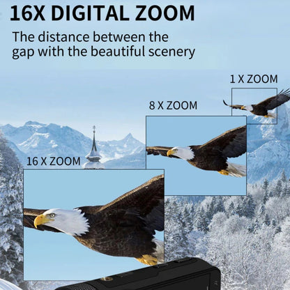 16MP 16X Digital Zoom Vlogging Camera Video Camcorder with 2.4 Inch Flip Screen, Spec: With Wide Angle & Mic US Plug - Video Cameras by buy2fix | Online Shopping UK | buy2fix