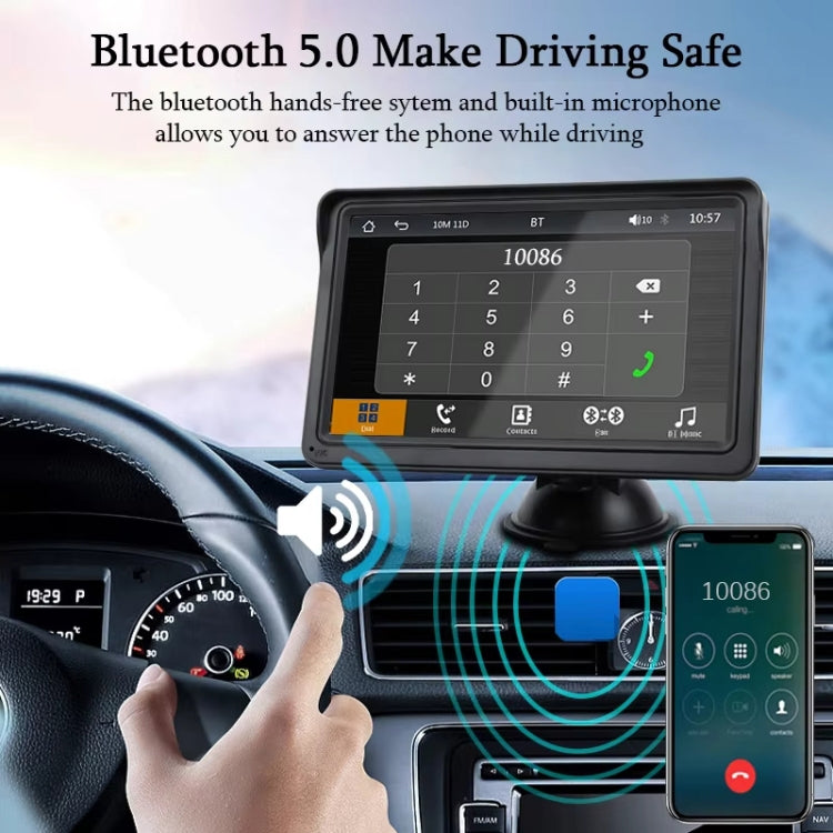 7 Inch Bluetooth 5.0 Portable CarPlay Monitor, Specifications: Display + Camera - Car MP3 & MP4 & MP5 by buy2fix | Online Shopping UK | buy2fix