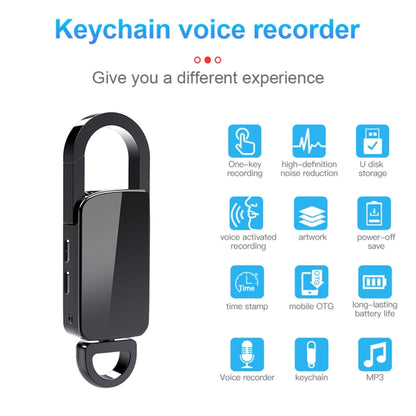 S20 32GB Keychain HD Noise Reduction Portable Recording Pen - U-Disk Recorder by buy2fix | Online Shopping UK | buy2fix