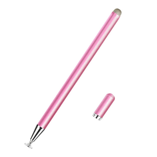 JD02 Universal Magnetic Pen Cap Pan Head + Fiber Cloth 2 in 1 Stylus Pen for Smart Tablets and Mobile Phones (Rose Gold) - Stylus Pen by buy2fix | Online Shopping UK | buy2fix