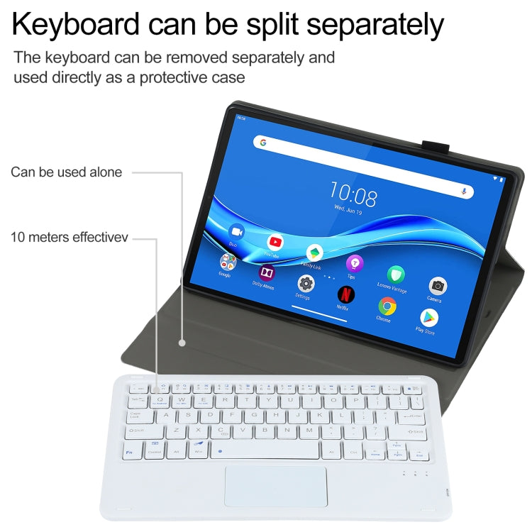 AM10-A Detachable Bluetooth Backlight Keyboard Ultrathin Horizontal Flip Leather Tablet Case with Touchpad & Holder for Lenovo M10 Plus 10.3 inch X606F(Gold) - Lenovo Keyboard by buy2fix | Online Shopping UK | buy2fix