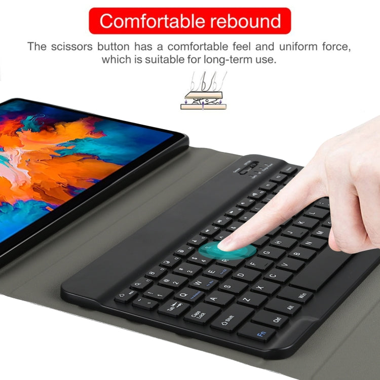 AM13 2 in 1 Removable Bluetooth Keyboard + Protective Leather Tablet Case with Holder for Lenovo Tab P11 Pro (TB-XJ706F)(Black) - Lenovo Keyboard by buy2fix | Online Shopping UK | buy2fix