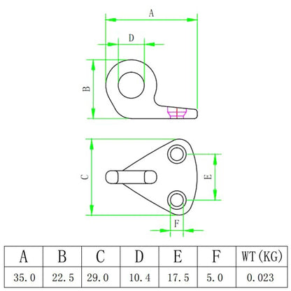 316 Stainless Steel Yacht Fender Hook Ring Coat Hook with 2 x 3.9x13 Screws - Marine Accessories & Parts by buy2fix | Online Shopping UK | buy2fix