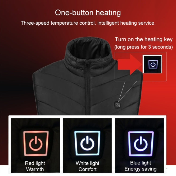 USB Heated Smart Constant Temperature Hooded Warm Coat for Men and Women (Color:Black Size:S) - Down Jackets by buy2fix | Online Shopping UK | buy2fix