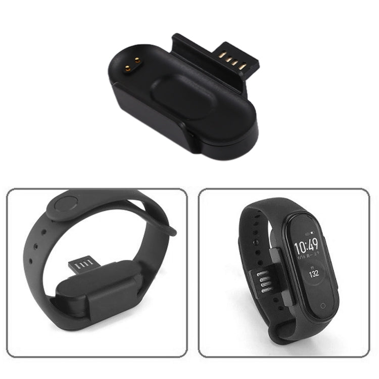 For Xiaomi Mi Band 4 Charger Charging Dock Base Stand Holder with 1m Charging Cable(Black) - Charger by buy2fix | Online Shopping UK | buy2fix