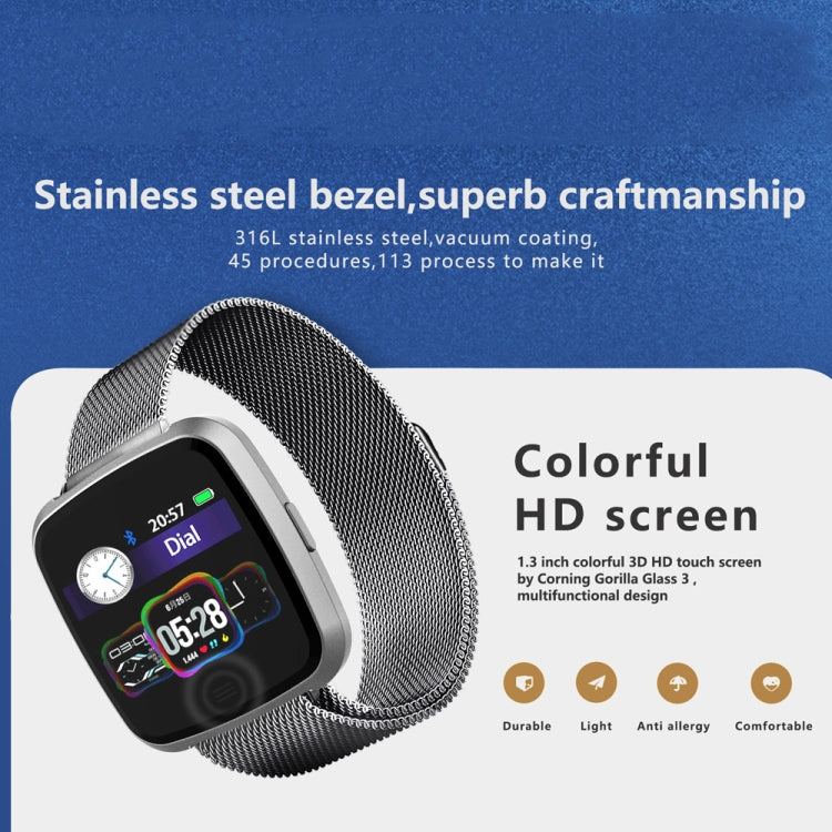 DTNO.1 G12 1.3 inches OLED Color Screen Smart Bracelet IP67 Waterproof, Steel Watchband, Support Call Reminder /Heart Rate Monitoring /Sedentary Reminder /Multi-sport Mode(Silver) - Smart Wristbands by DTNO.1 | Online Shopping UK | buy2fix