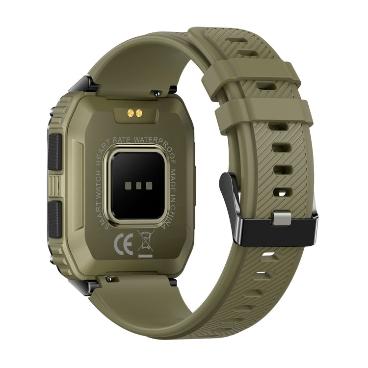 HAMTOD T3 1.95 inch Three Defenses Sport Smart Watch, Support BT Call / Sport Modes / Sleep / Heart Rate / Blood Oxygen / Blood Pressure Monitoring(Army Green) - Smart Wear by HAMTOD | Online Shopping UK | buy2fix