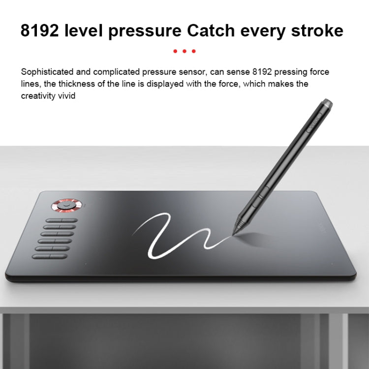 VEIKK A15PRO 10x6 inch 5080 LPI Type-C Interface Smart Touch Electronic Graphic Tablet (Grey) -  by VEIKK | Online Shopping UK | buy2fix