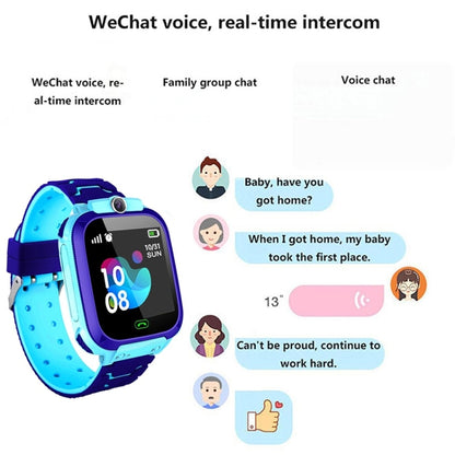 Q12 1.44 inch Color Screen Smartwatch for Children, Not Waterproof, Support LBS Positioning / Two-way Dialing / SOS / Voice Monitoring / Setracker APP (Blue) - Smart Wear by buy2fix | Online Shopping UK | buy2fix