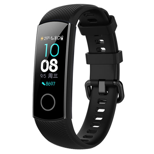 Smart Watch Silicone Watch Band for Huawei Honor Band 4 / Band 5(Black) - Smart Wear by buy2fix | Online Shopping UK | buy2fix