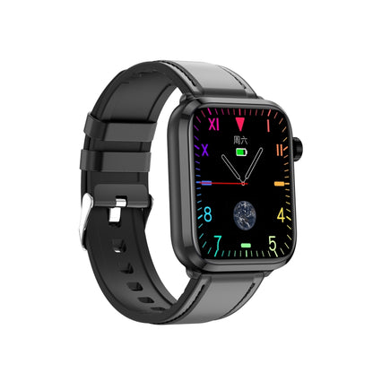 ET210 1.91 inch IPS Screen IP67 Waterproof Leather Band Smart Watch, Support Body Temperature Monitoring / ECG (Black) - Smart Watches by buy2fix | Online Shopping UK | buy2fix