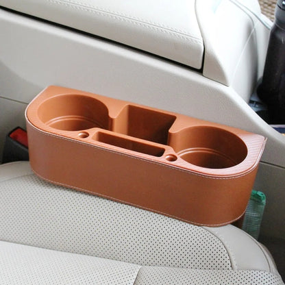 CARFU AC-2299A Car Seat Gap Multi-function Storage Box(Brown) - Stowing Tidying by CARFU | Online Shopping UK | buy2fix