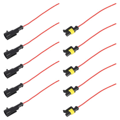 10pcs 1P Car Waterproof Plug Car Connector Plug-In, Length：10cm - Cables & Connectors by buy2fix | Online Shopping UK | buy2fix